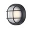 Westinghouse Fixture Wall Outdoor LED Dimmable 12W Round Sconce, Textured Black White Glass 6114000 - alternate 6